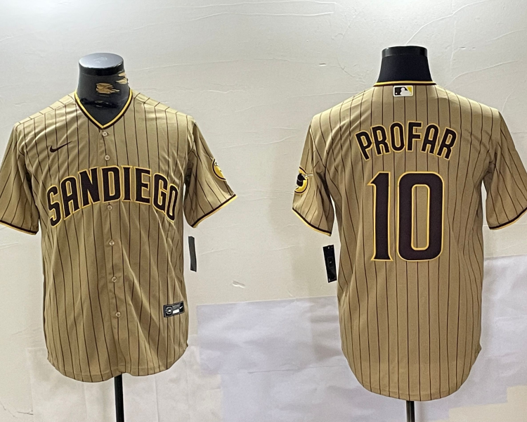 Men's San Diego Padres Jurickson Profar #10 Tan Alternate Limited Jersey