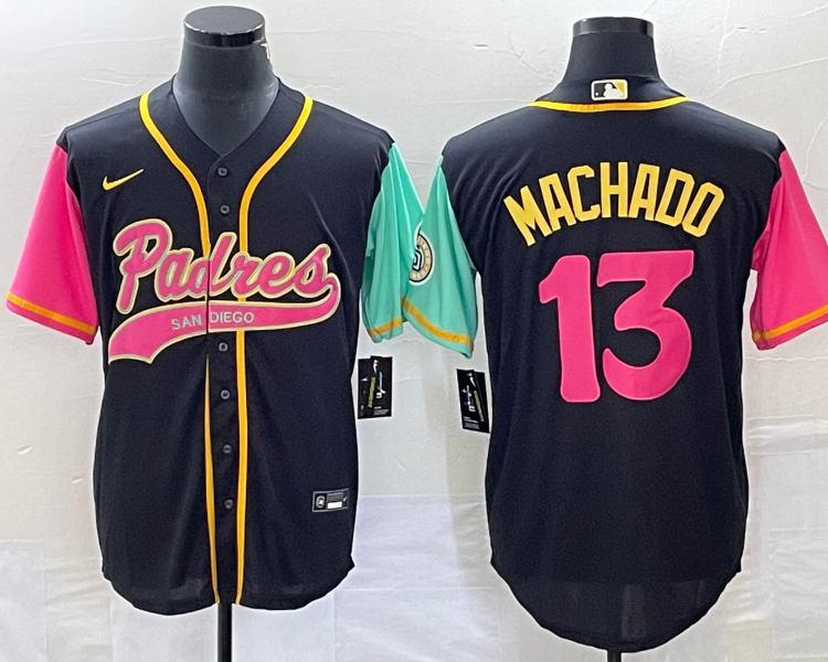 Men's San Diego Padres Manny Machado #13 Black City Connect Jersey Joint Edition