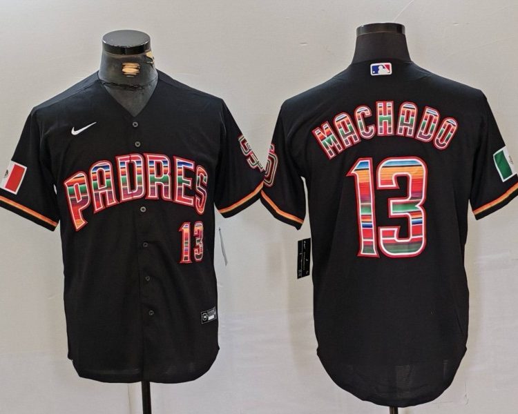 Men's San Diego Padres Manny Machado #13 Black Jersey