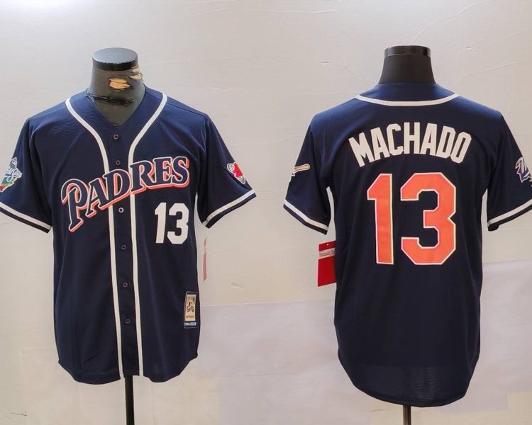 Men's San Diego Padres Manny Machado #13 Navy Jersey