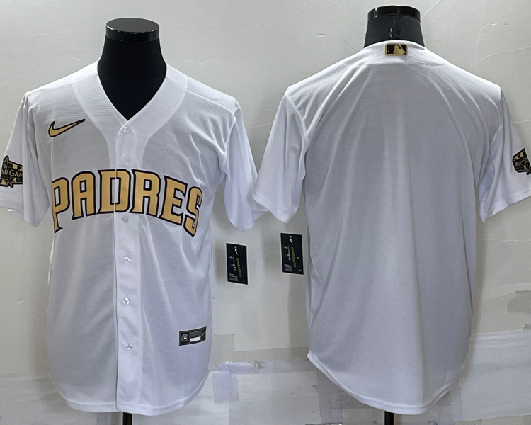 Men's San Diego Padres White Blank Jersey