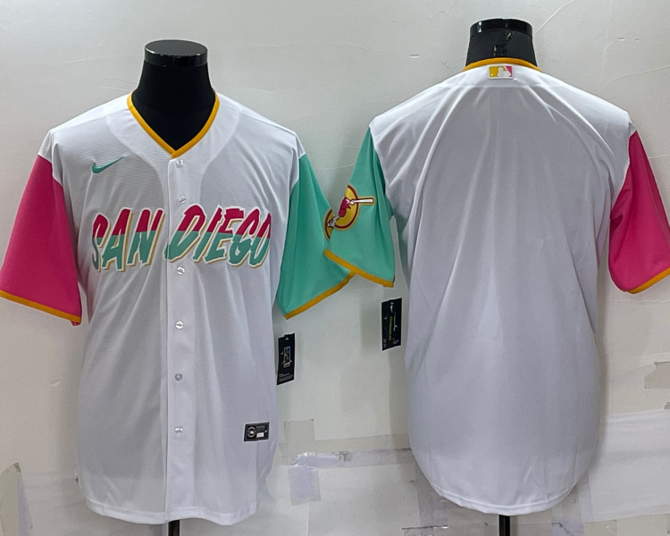 Men's San Diego Padres White City Connect Blank Jersey