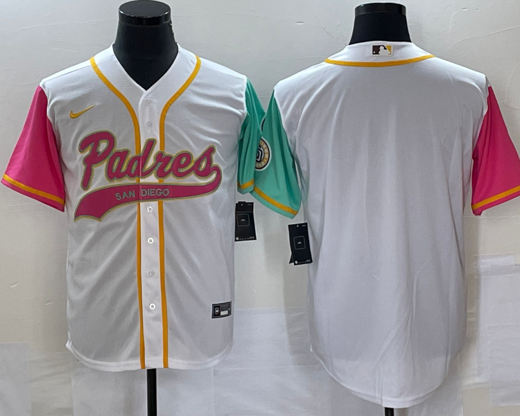Men's San Diego Padres White City Connect Blank Jersey Joint Edition