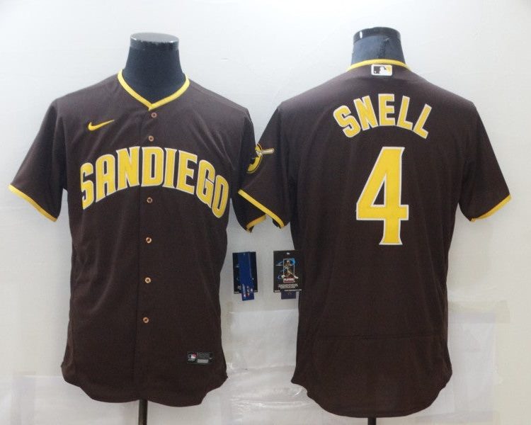 Men's San Diego Padres Wil Myers #4 Brown Stitched Jersey