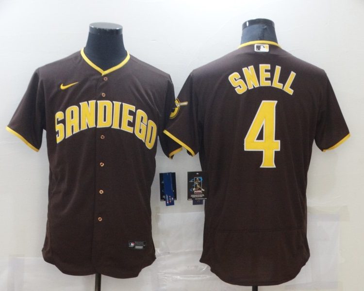 Men's San Diego Padres Wil Myers #4 Brown Stitched Jersey