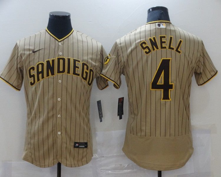Men's San Diego Padres Wil Myers #4 Khaki Stitched Jersey
