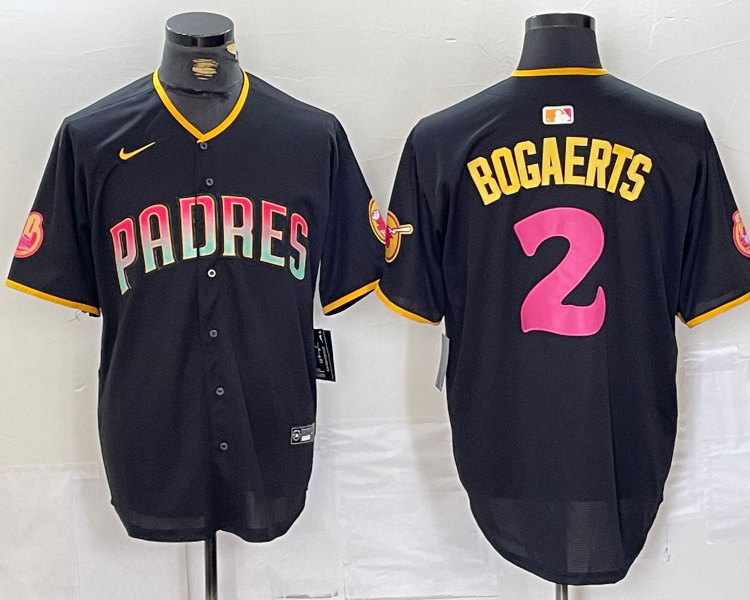 Men's San Diego Padres Xander Bogaerts #2 Black Jersey