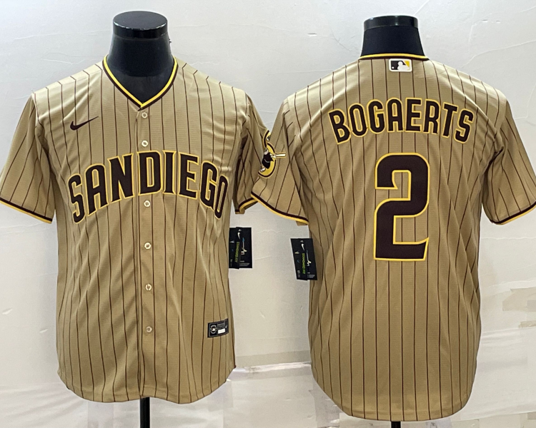 Men's San Diego Padres Xander Bogaerts #2 Tan Jersey
