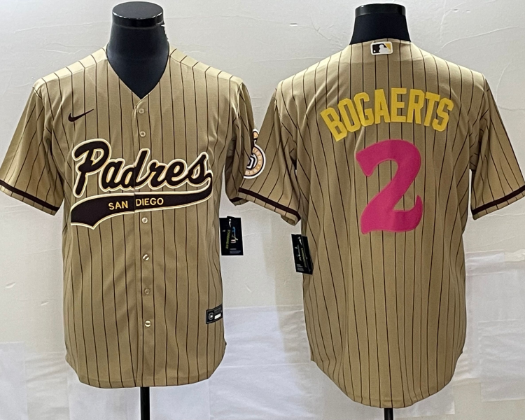 Men's San Diego Padres Xander Bogaerts #2 Tan Jersey Joint Edition