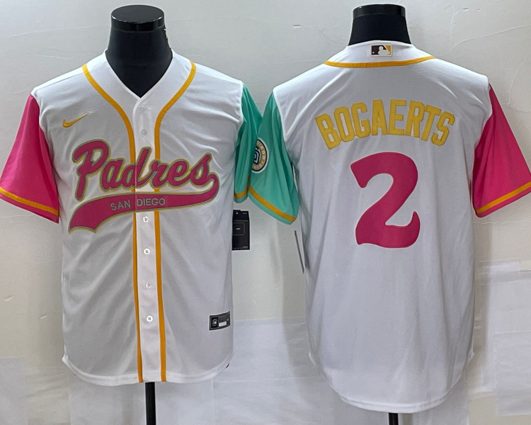 Men's San Diego Padres Xander Bogaerts #2 White City Connect Jersey Joint Edition