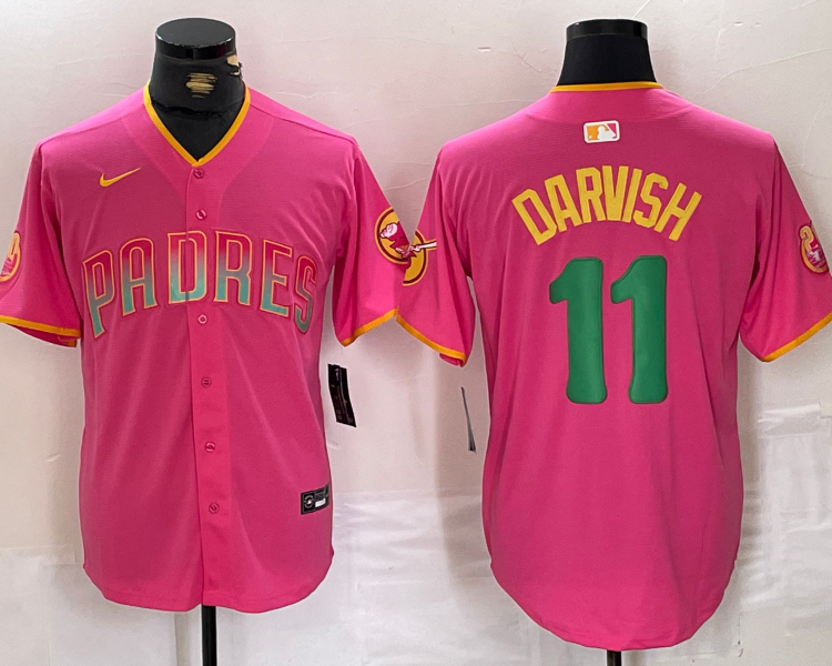 Men's San Diego Padres Yu Darvish #11 Pink Jersey
