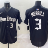 Men's San Diego Padres Jackson Merrill #3 Black Jersey