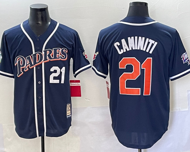 Men's San Diego Padres Ken Caminiti #21 Navy Limited Jersey