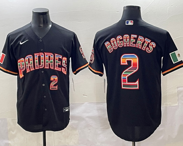 Men's San Diego Padres Xander Bogaerts #2 Black Limited Jersey