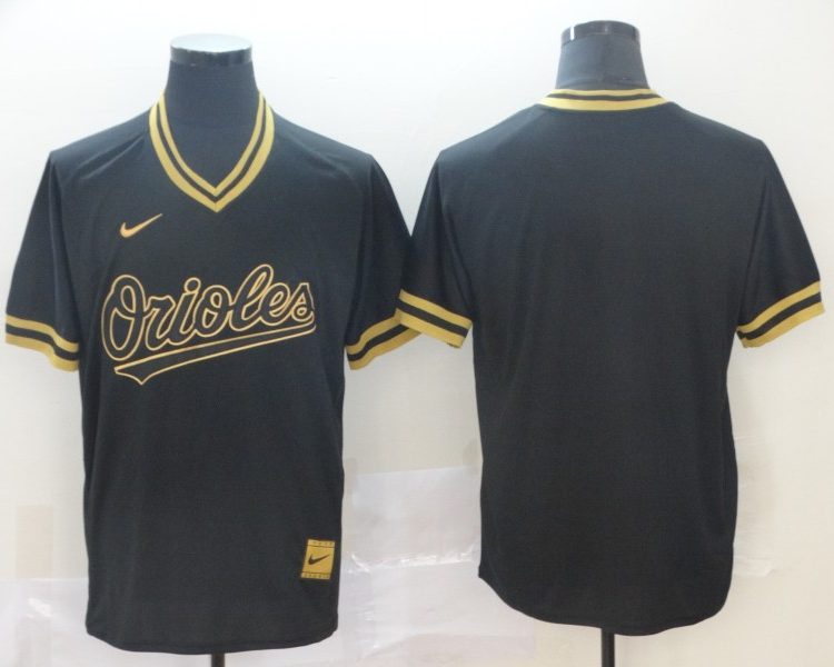 Men's Baltimore Orioles Black Blank Jersey