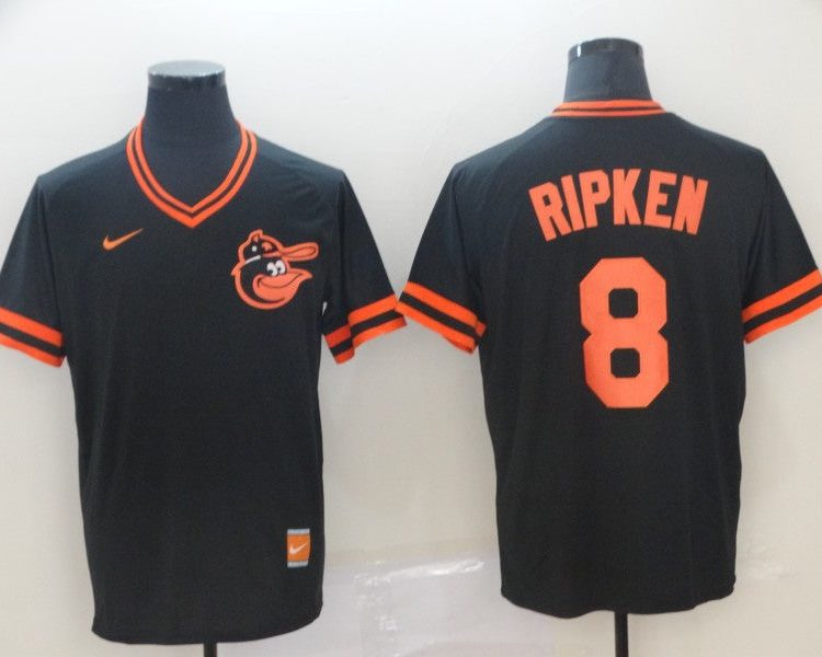 Men's Baltimore Orioles Cal Ripken Jr. #8 Black Team Jersey