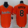 Men's Baltimore Orioles Cal Ripken Jr. #8 Orange Team Jersey