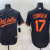 Men's Baltimore Orioles Colton Cowser #17 Black Alternate Jersey