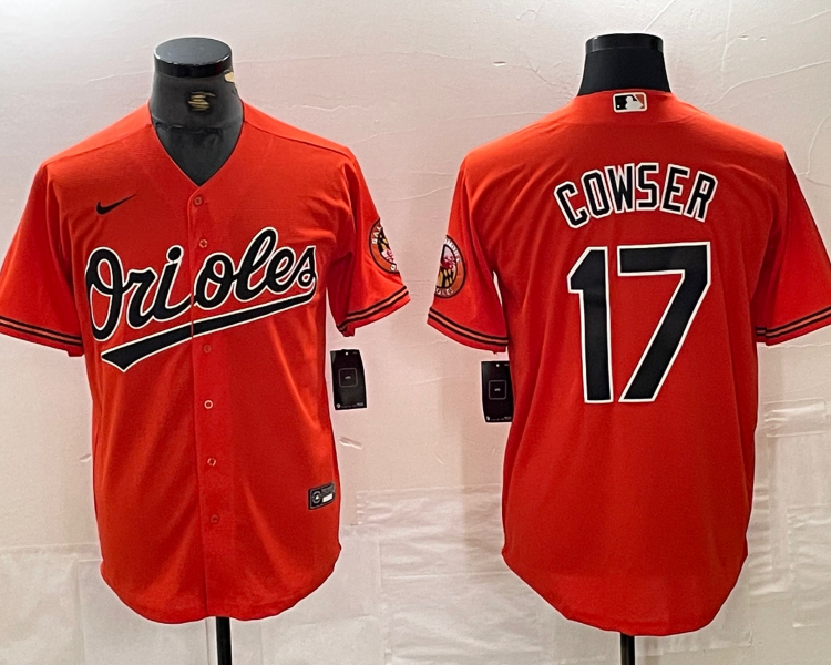 Men's Baltimore Orioles Colton Cowser #17 Orange Jersey