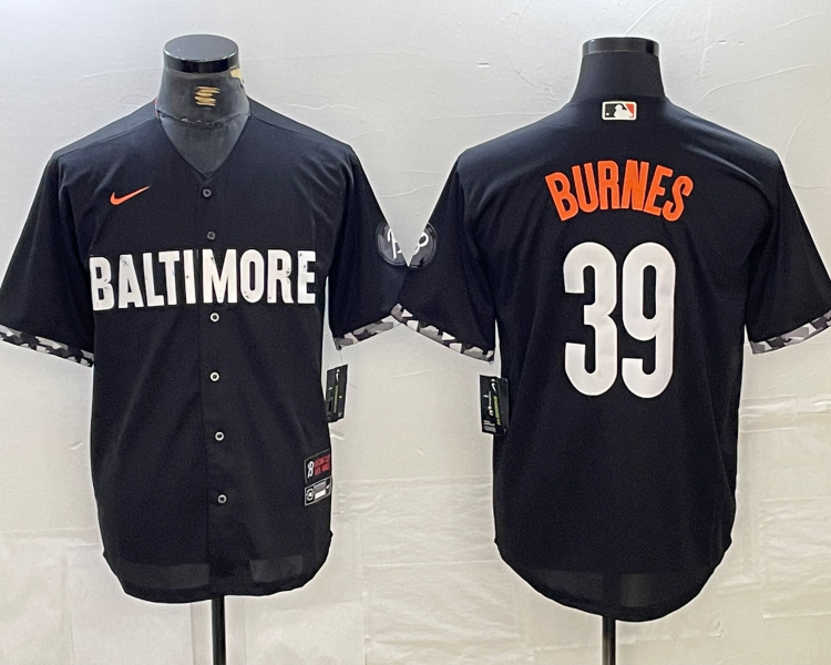 Men's Baltimore Orioles Corbin Burnes #39 Black City Connect Jersey