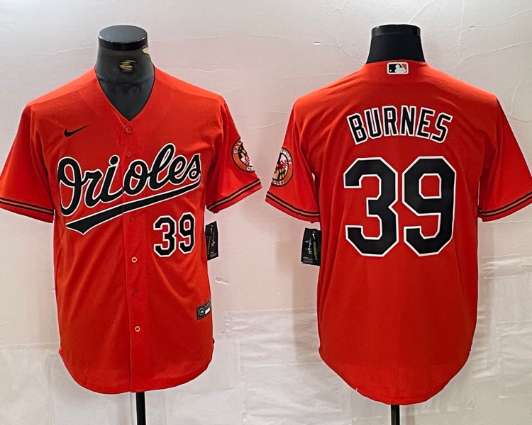 Men's Baltimore Orioles Corbin Burnes #39 Orange Jersey