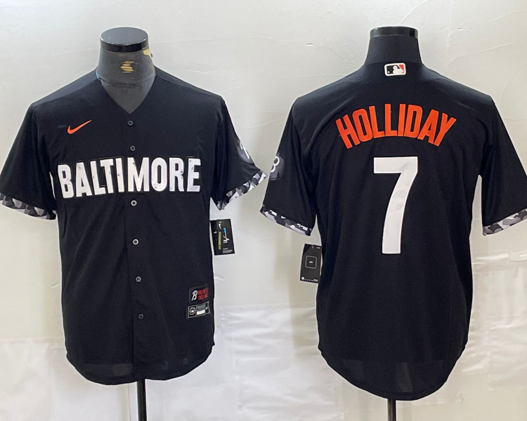 Men's Baltimore Orioles Jackson Holliday #7 Black City Connect Jersey