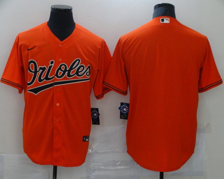 Men's Baltimore Orioles Orange Alternate Blank Jersey