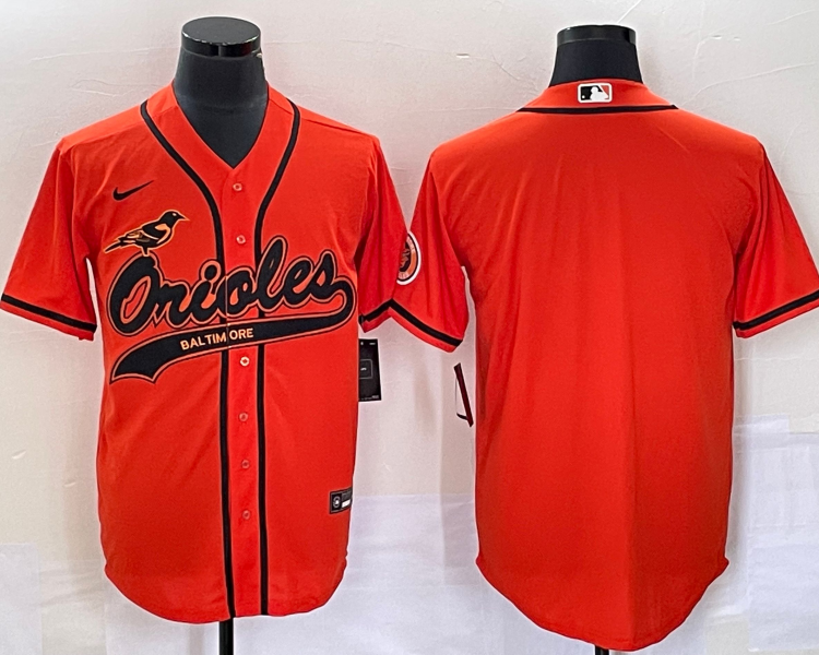Men's Baltimore Orioles Orange Blank Jersey Joint Edition
