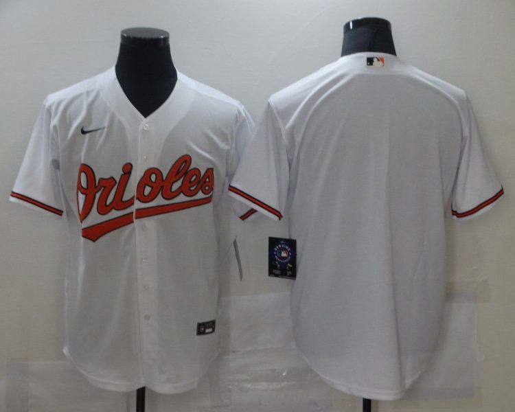 Men's Baltimore Orioles White Home Blank Jersey