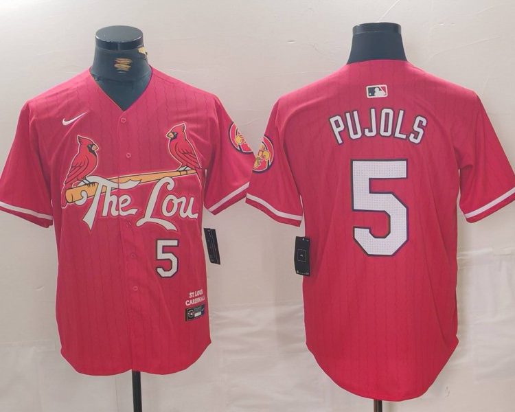 Men's St. Louis Cardinals Albert Pujols #5 Red 2024 City Connect Limited Jersey