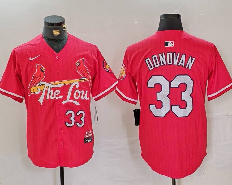 Men's St. Louis Cardinals Brendan Donovan #33 Red 2024 City Connect Limited Jersey