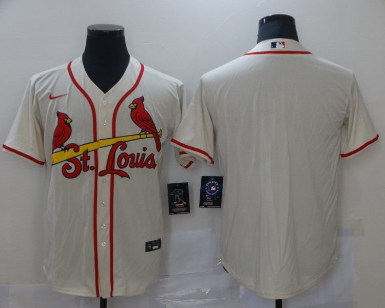 Men's St. Louis Cardinals Cream Alternate Blank Jersey