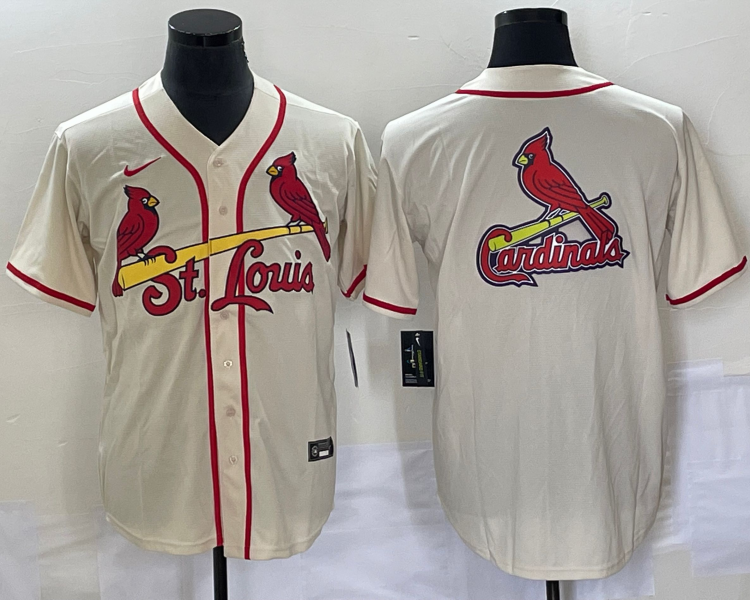 Men's St. Louis Cardinals Cream Alternate Team Jersey