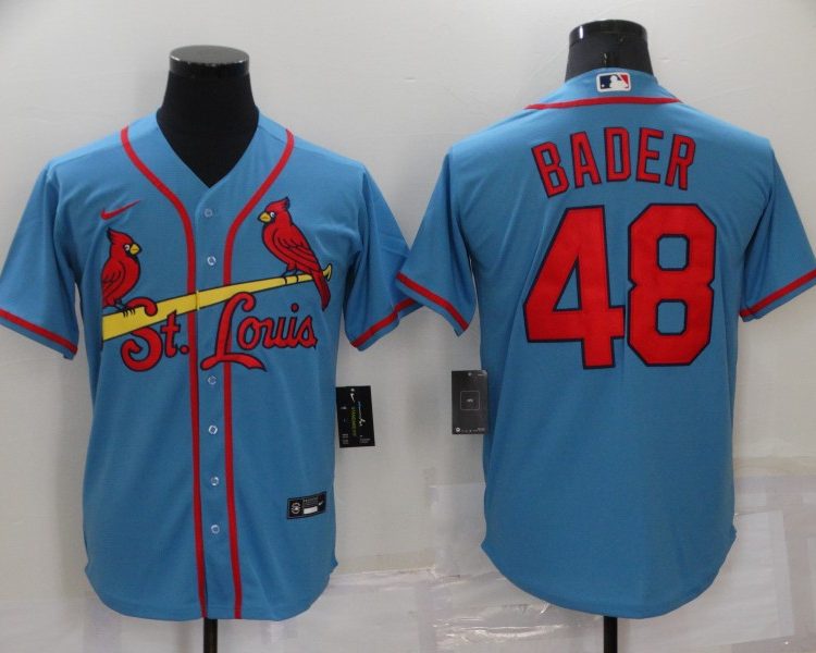 Men's St. Louis Cardinals Harrison Bader #48 Blue Baseball Jersey