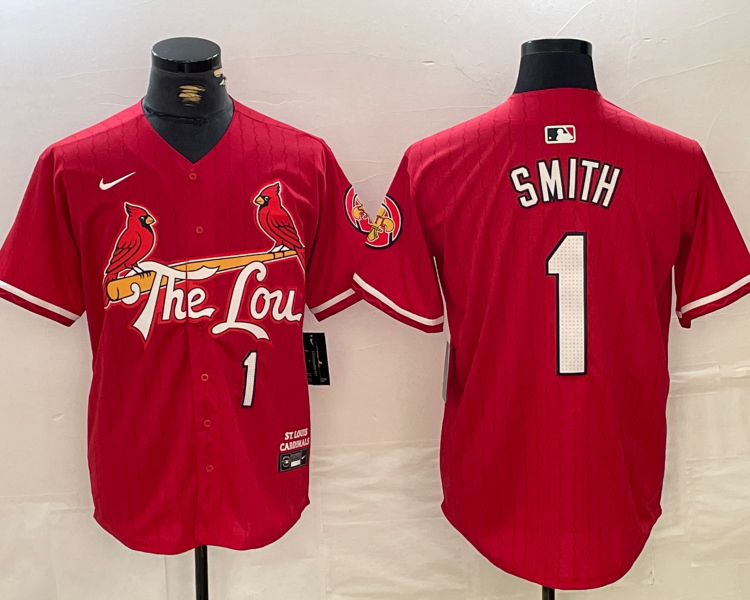 Men's St. Louis Cardinals Ozzie Smith #1 Red 2024 City Connect Limited Jersey