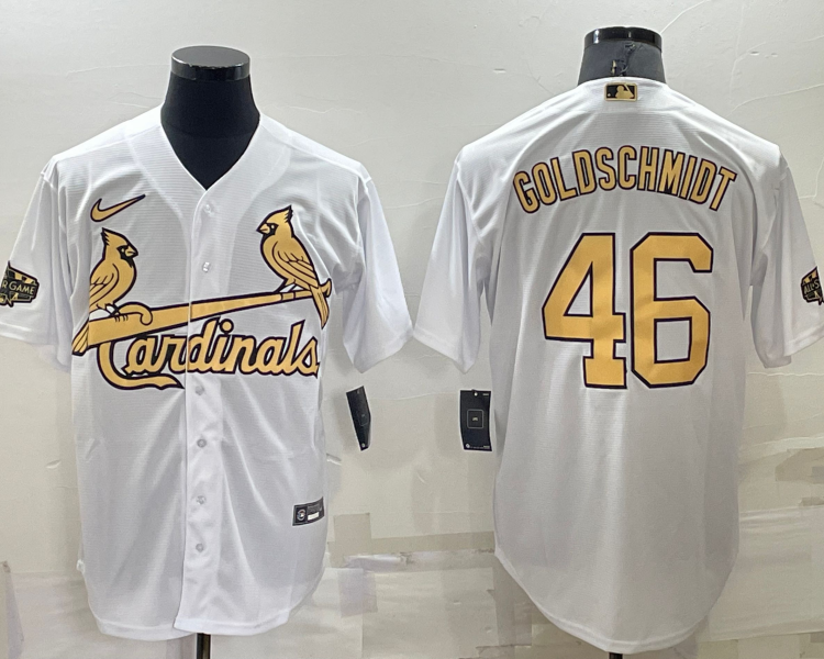 Men's St. Louis Cardinals Paul Goldschmidt #46 White Stitched Jersey