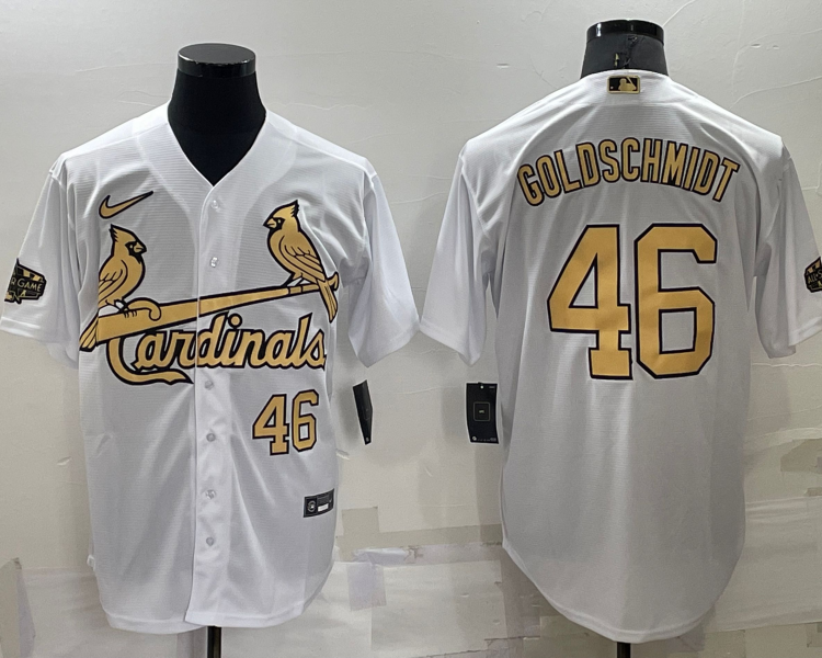 Men's St. Louis Cardinals Paul Goldschmidt #46 White Stitched Jersey
