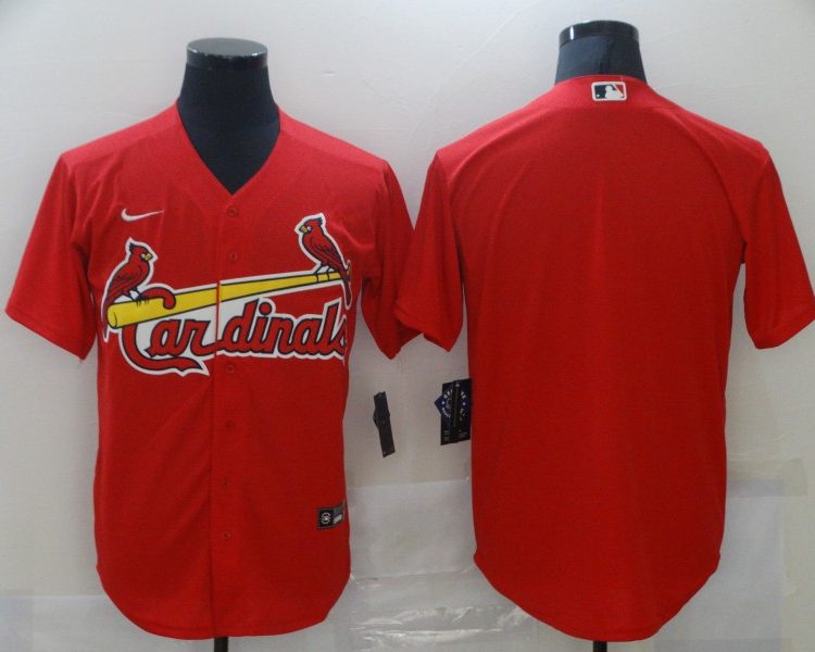Men's St. Louis Cardinals Red Alternate Blank Jersey