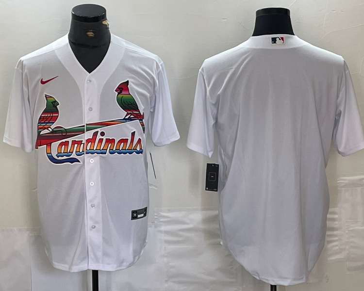 Men's St. Louis Cardinals White Alternate Blank Jersey