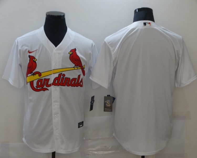 Men's St. Louis Cardinals White Home Blank Jersey