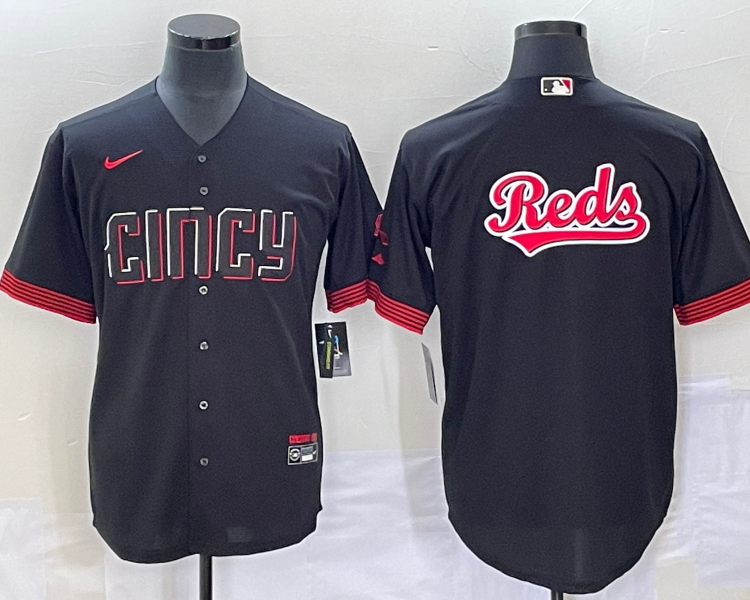 Men's Cincinnati Reds Black 2023 City Connect Jersey