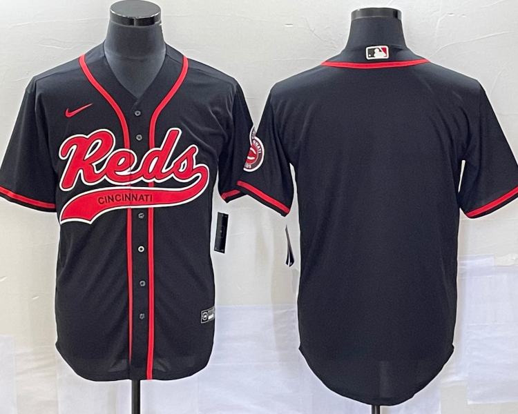 Men's Cincinnati Reds Black Blank Jersey Joint Edition