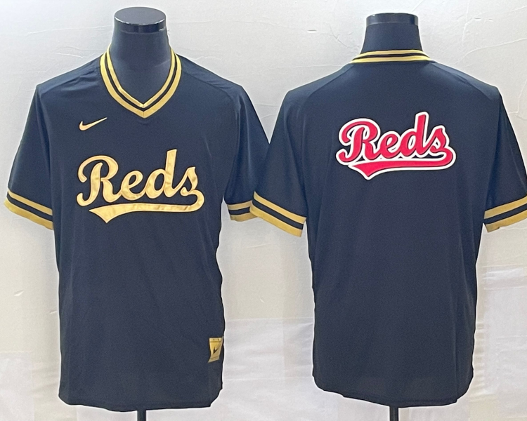 Men's Cincinnati Reds Black Team Jersey