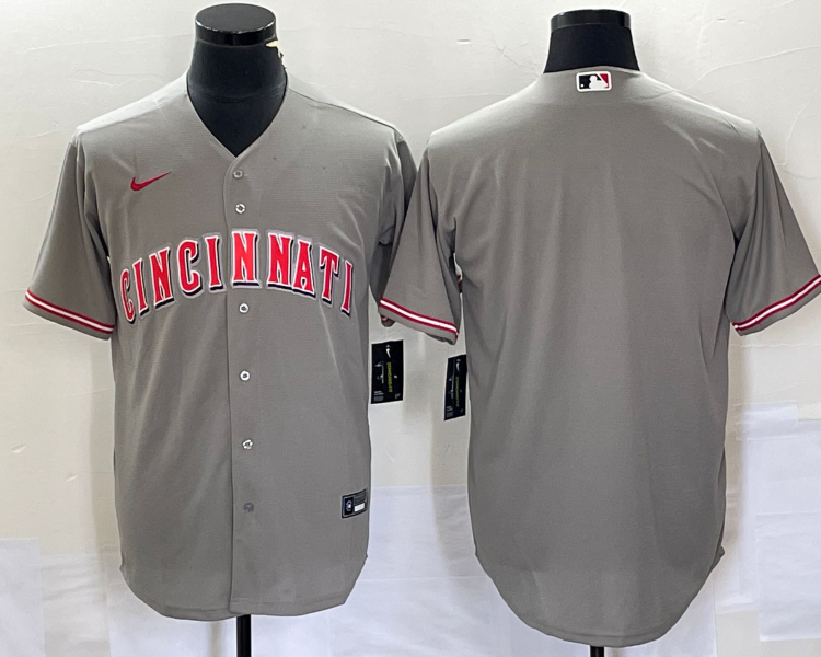 Men's Cincinnati Reds Gray Blank Jersey