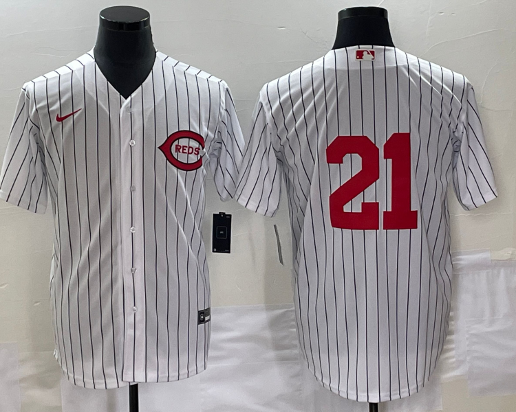 Men's Cincinnati Reds Hunter Greene #21 White 2022 MLB at Field of Dreams Authentic Jersey