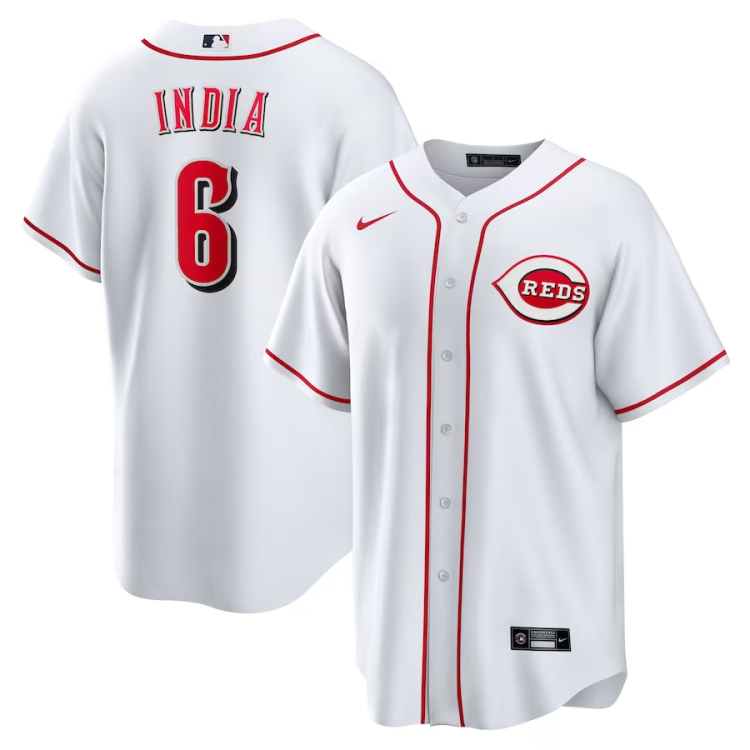 Men's Cincinnati Reds Jonathan India #6 White Jersey