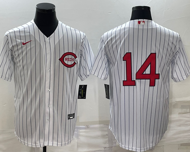 Men's Cincinnati Reds Pete Rose #14 White 2022 MLB at Field of Dreams Authentic Jersey