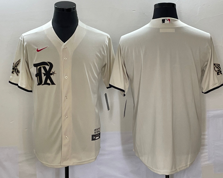 Men's Texas Rangers Cream 2023 City Connect Blank Jersey