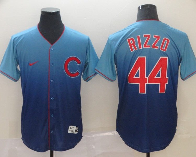 Men's Chicago Cubs Anthony Rizzo #44 Blue Jersey