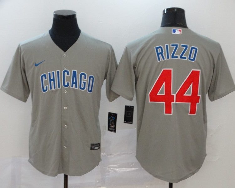 Men's Chicago Cubs Anthony Rizzo #44 Gray Baseball Jersey